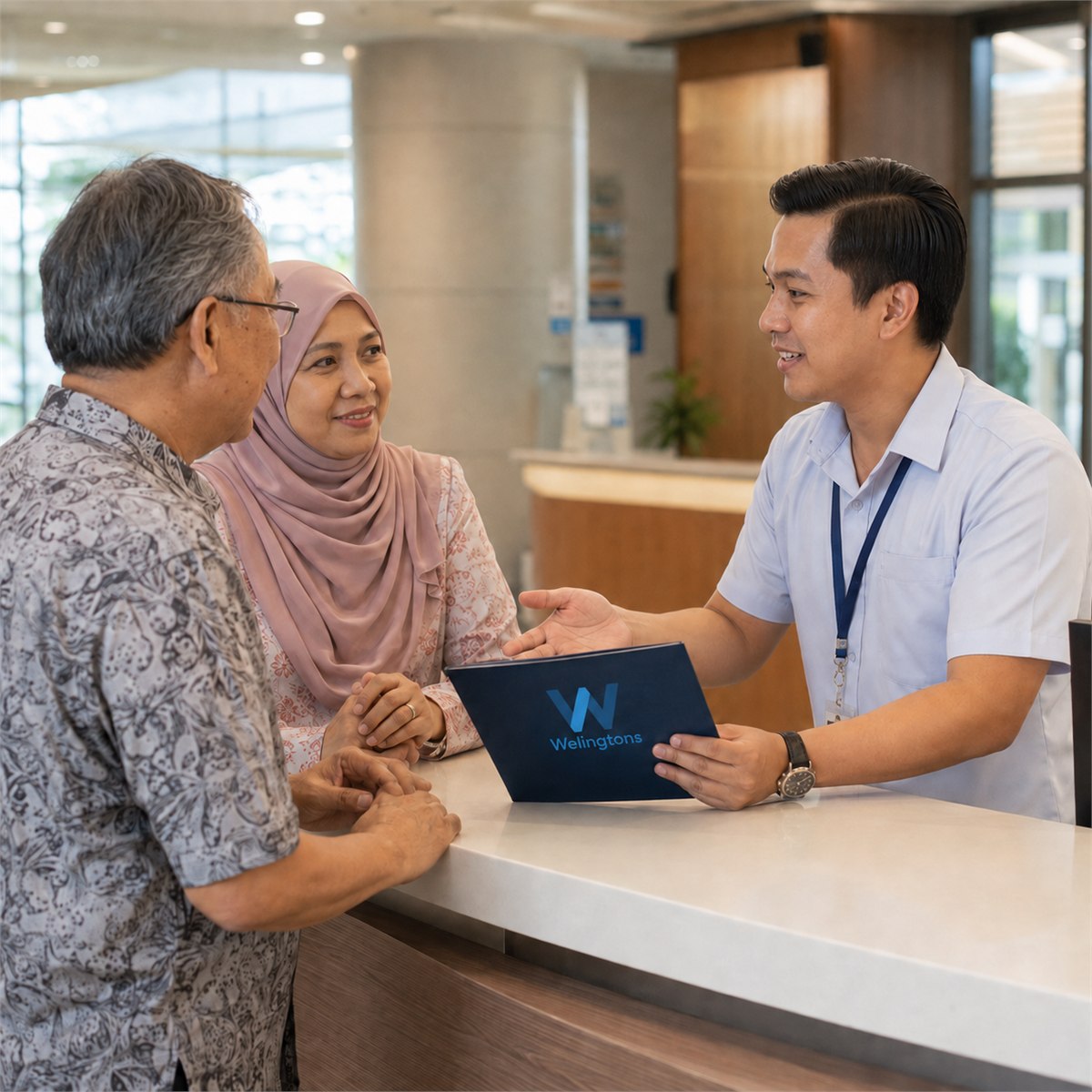 A healthcare service professional assisting patients with empathy
